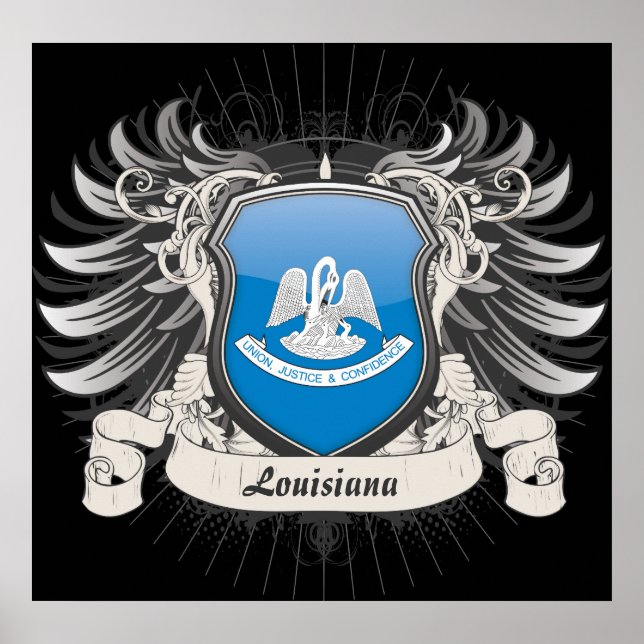 Póster Louisiana Escudo (Frente)
