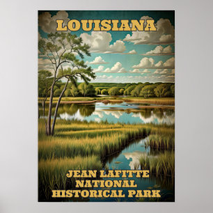Póster Louisiana Jean Laffite Parque histórico nacional 3