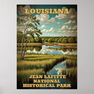Póster Louisiana Jean Laffite Parque histórico nacional 3