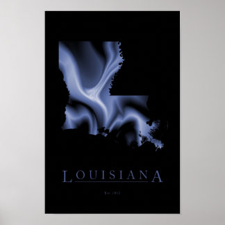 Póster Louisiana Poster moderno de mapas