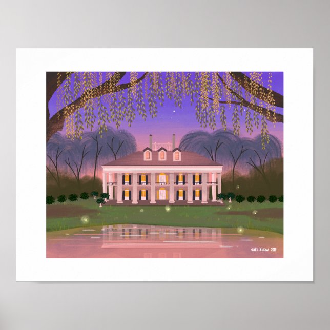 Póster Louisiana Southern Mansion House Art Print (Frente)
