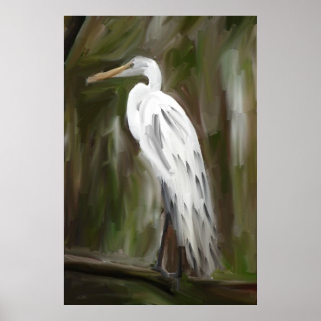 Póster Louisiana Swamp Crane (Frente)