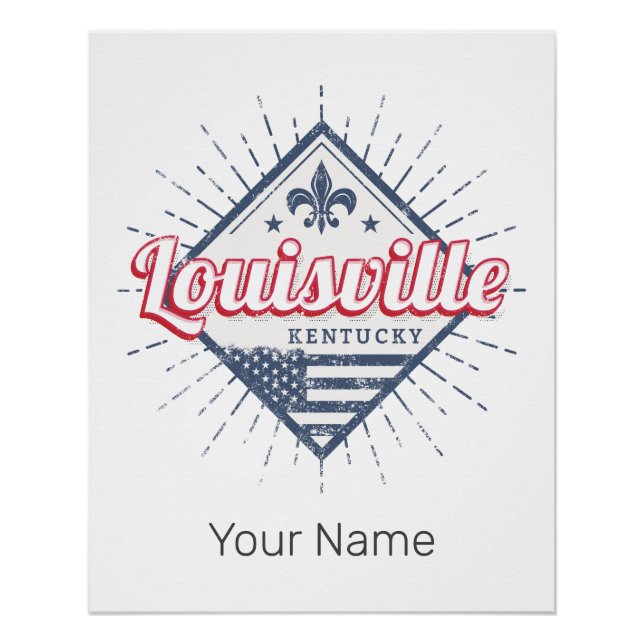 Póster Louisville City Kentucky Estados Unidos Vintage US (Anverso)