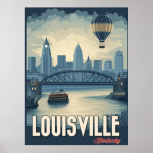Póster Louisville, Kentucky - Impresionantes vistas a la 