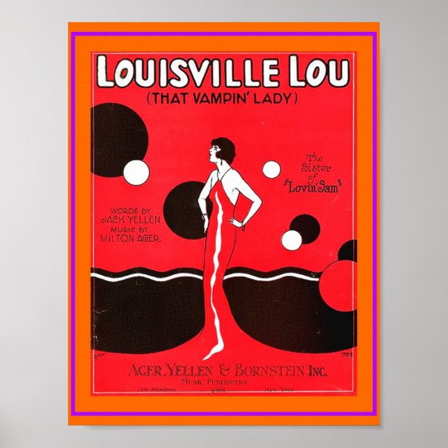 Póster Louisville Lou Vintage 1920 (Frente)