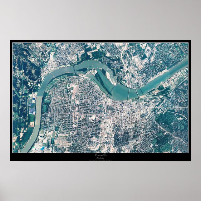Póster Louisville, poster satélite de Kentucky (Frente)