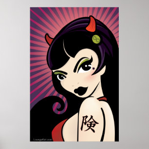 Póster LoungeKat Poster: Chica del diablo