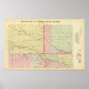 Póster Loup, Blaine, Custer y Logan County, Nebraska