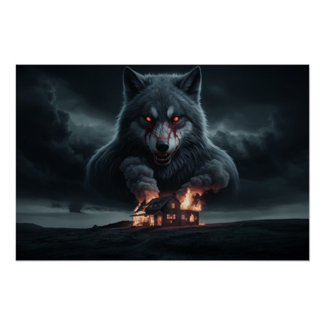 Poster Loup Feu (Anverso)