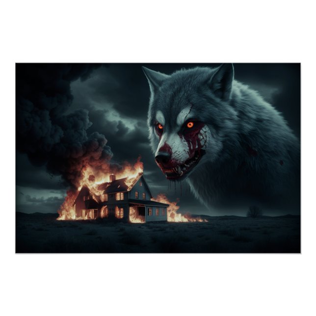 Poster Loup Feu 05 (Anverso)