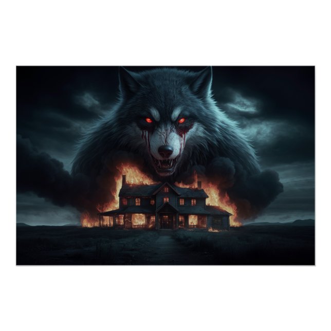 Poster Loup Feu 06 (Anverso)