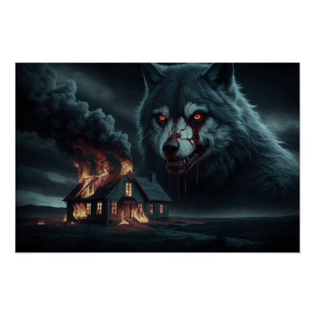 Poster Loup Feu 07 (Anverso)