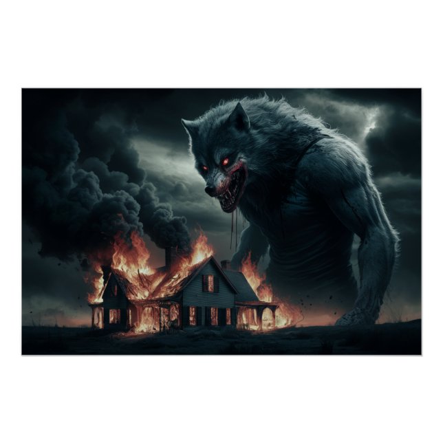 Poster Loup Feu 08 (Anverso)