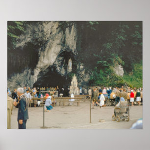 Póster Lourdes Vintage, La Grotto
