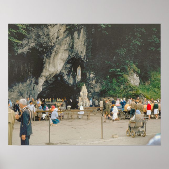 Póster Lourdes Vintage, La Grotto (Frente)