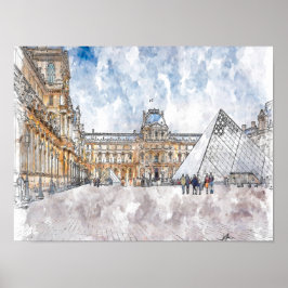 Póster Louvre París