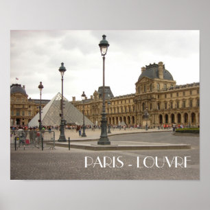 Póster Louvre. París, Francia