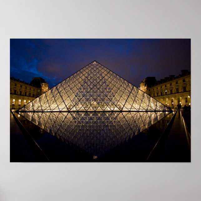 Póster Louvre Pyramid por el arquitecto I.M. Pei en (Frente)
