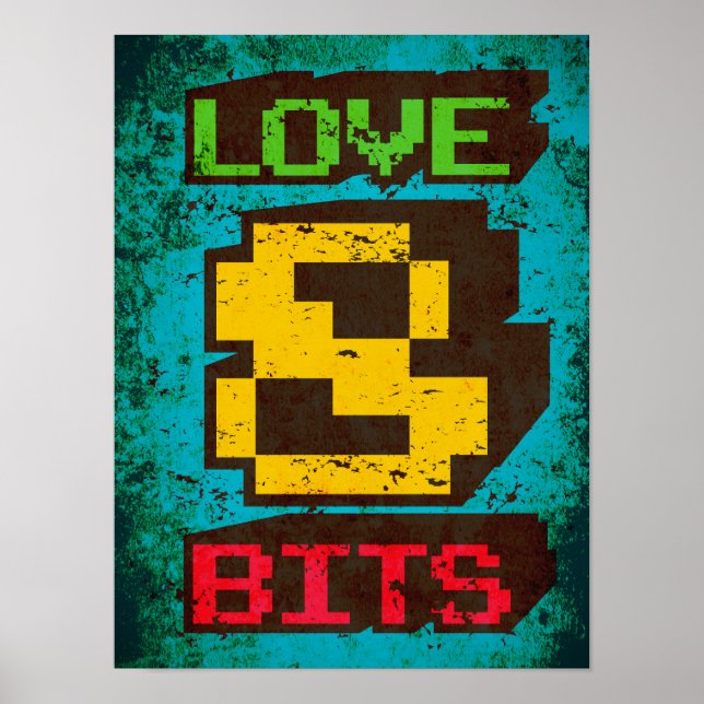 Póster Love 8 Bits (Frente)