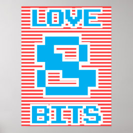 Póster Love 8 Bits
