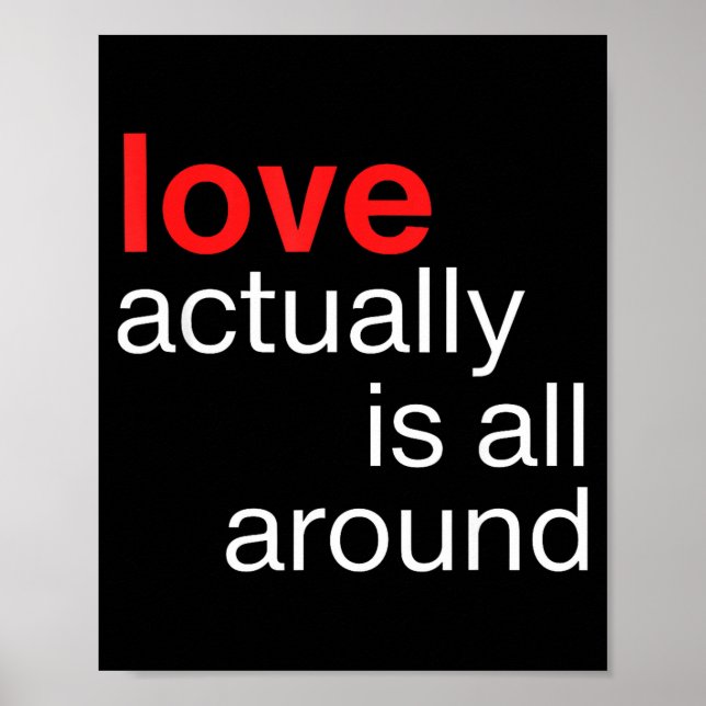 Póster Love Actually Is All Around Funny Quote Family Mat (Frente)