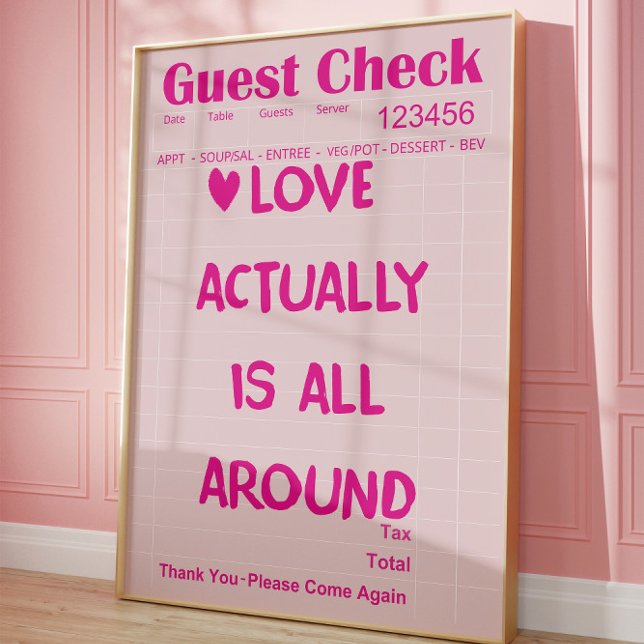 Póster Love Actually Is All Around Guest Check Poster (Subido por el creador)