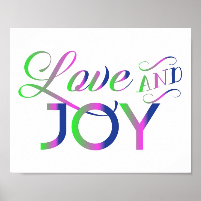 Póster Love And Joy Colorful Poster (Frente)
