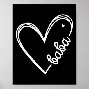 Póster Love Baba Heart Men Fathers Day Birday