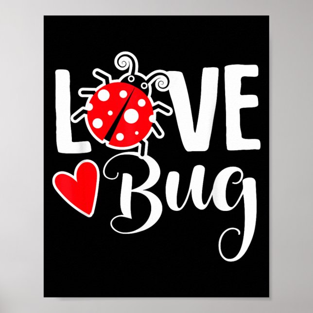 Póster Love Bug Cute Valentine's Day Party Ladybug  (Frente)