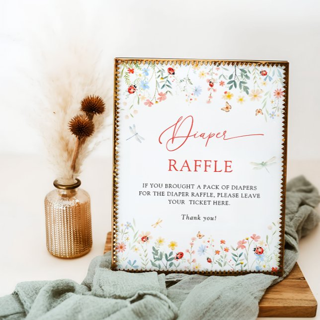 Póster Love Bug Garden Wildflower Diaper Raffle (Subido por el creador)