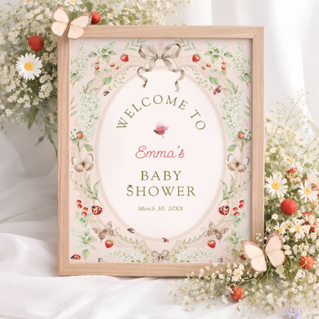 Póster Love Bug Wildflower Boho Baby Shower Welcome  (Subido por el creador)
