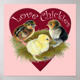 Póster Love Chickies