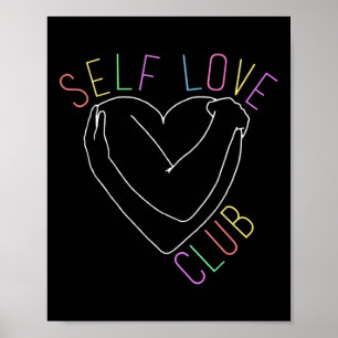 Póster Love Club Mental Health Awareness Line Art for Sup
