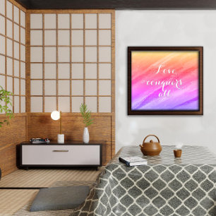 Póster Love conquers all encouragement poster