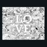 Póster Love Doodle<br><div class="desc">La mano dibujada y limpiada con efectos visuales :) es un poster asombroso que cuelgo en mi apartamento y sé que disfrutarás en el tuyo!</div>