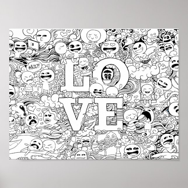 Póster Love Doodle (Frente)