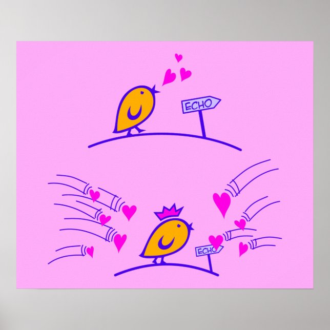 Póster LOVE ECHO - Comic Birds Tweetlercools 3 (Frente)