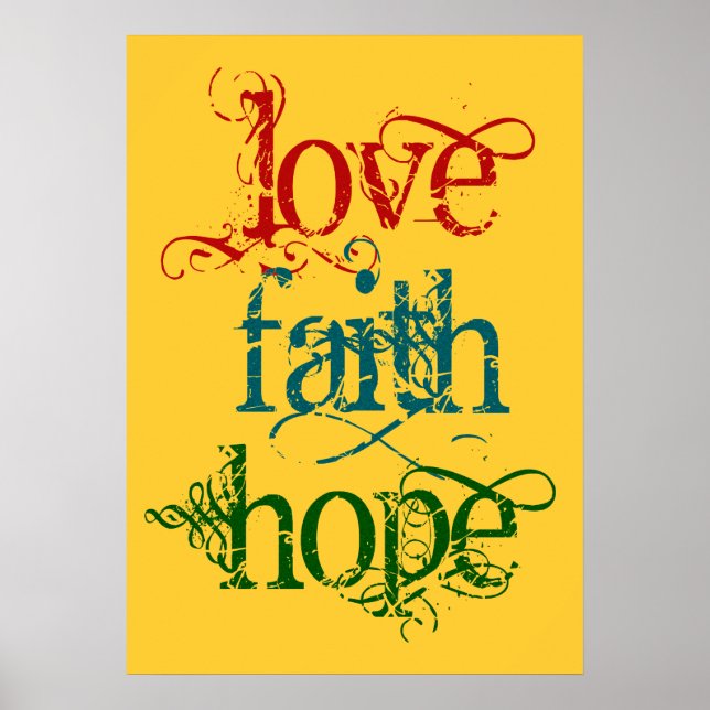 PÓSTER LOVE FAITH HOPE (Frente)
