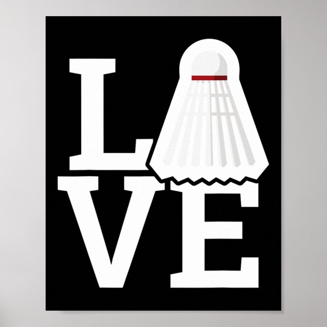 Póster Love Feather Shuttle Dminton Lover Tee (Frente)