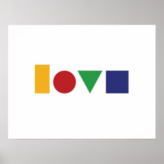 Póster Love geometric print or poster