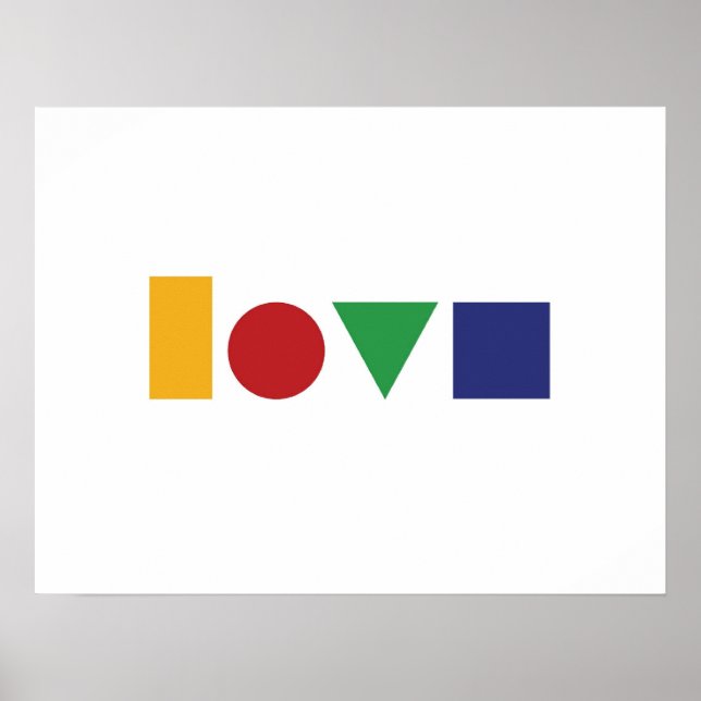 Póster Love geometric print or poster (Frente)