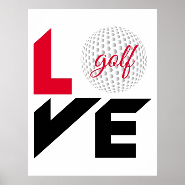 Póster Love golf (Frente)
