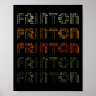 Póster Love Heart Frinton Tee Grunge Vintage Style Black