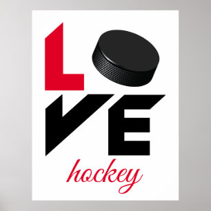 Póster Love hockey