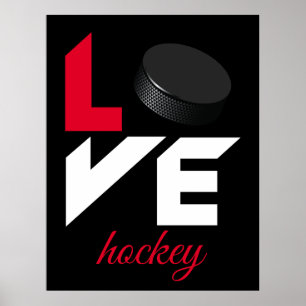 Póster Love hockey