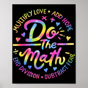 Póster Love Hope Fear Do Math Test Day Staar Testing