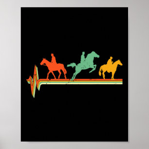 Póster Love Horse Mom Horseback Rider Equestrian Riding J
