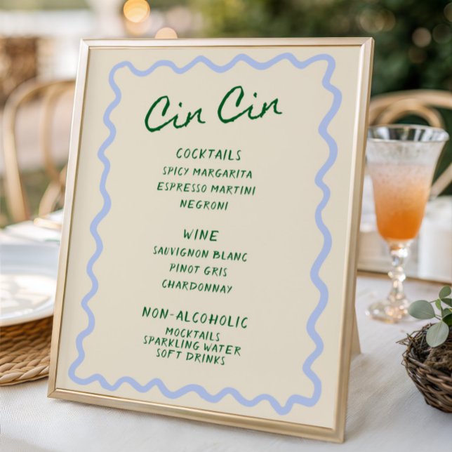 Póster Love in Bloom Blue Green Cin Cin Bar Menu (Subido por el creador)