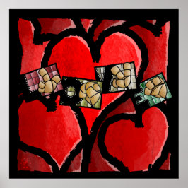 Póster LOVE in Gebärdensprache – Herz Kissen