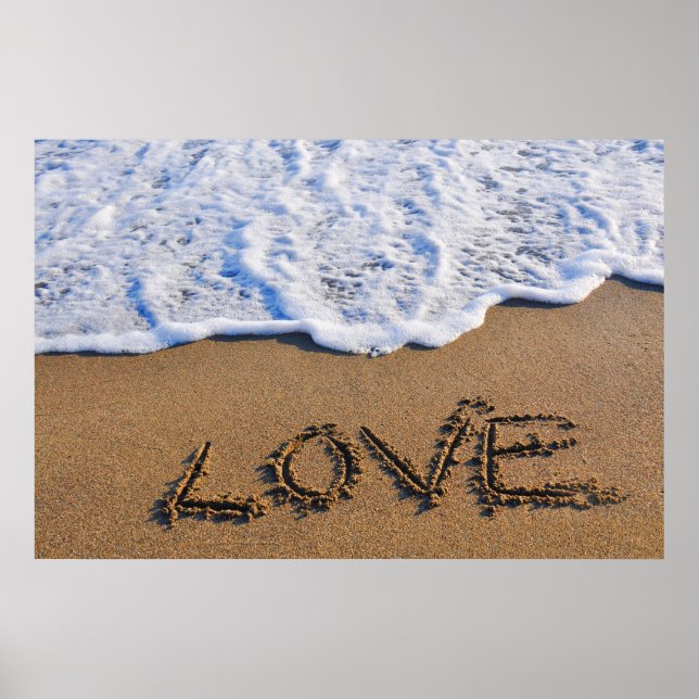Póster Love into the sand written (Frente)
